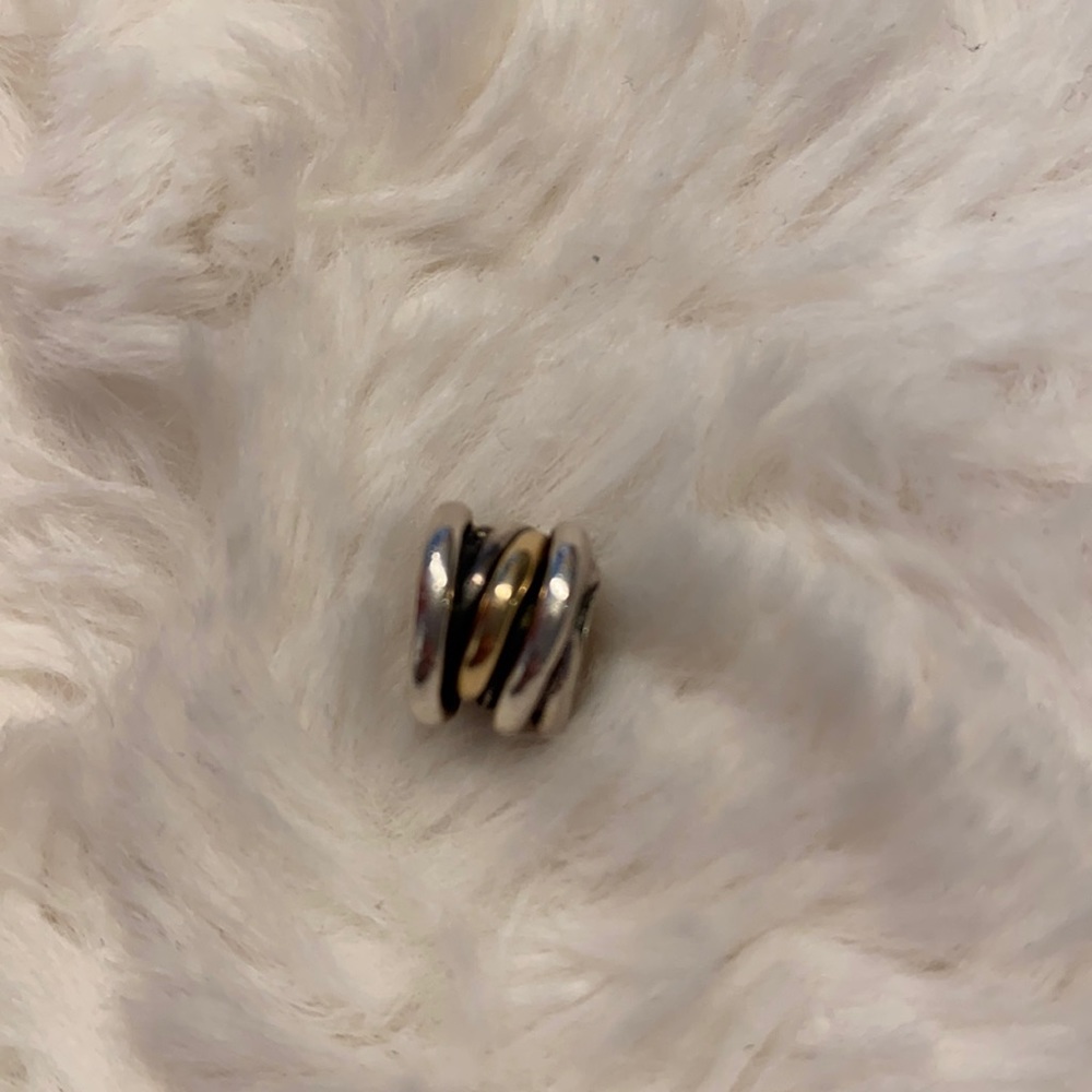 Pandora silver and gold charm